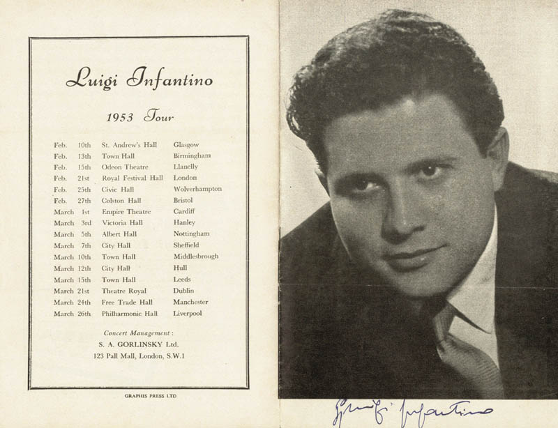Luigi Infantino (1921-04-24 – 1991-06-22). Operatic tenors
