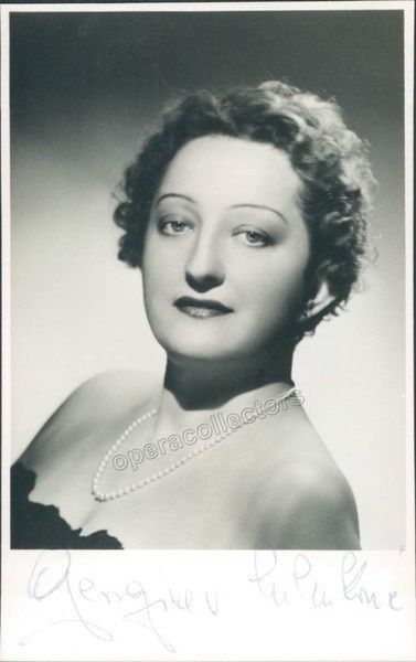 Georgine von Milinkovič (1913-07-07 – 1986-02-26). Operatic mezzo-sopranos