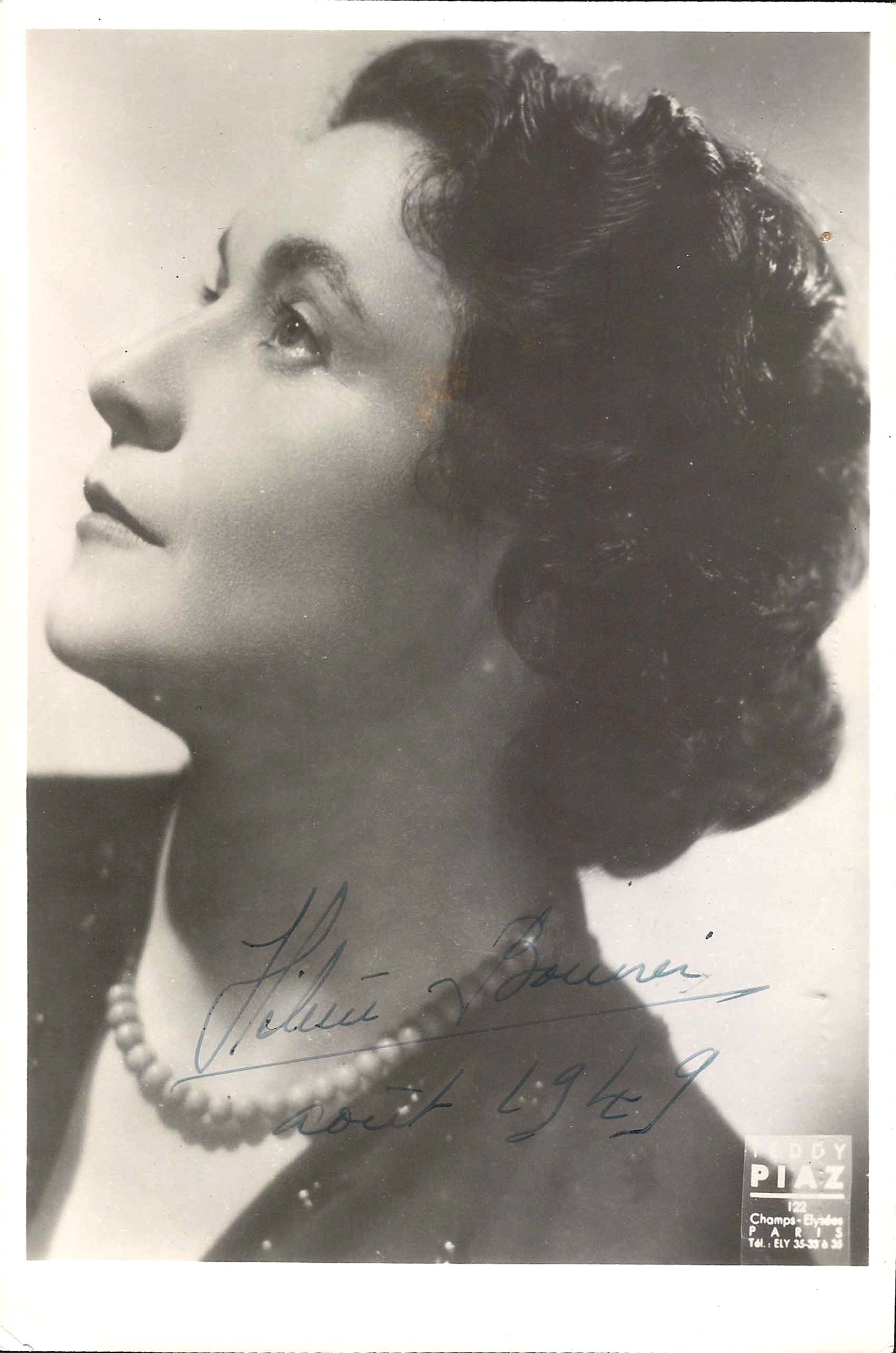 Hélène Bouvier (1905-06-20 – 1978-03-11). Operatic mezzo-sopranos
