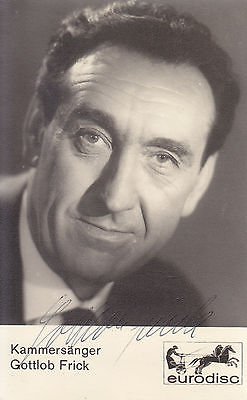 Gottlob Frick (1906-07-28 – 1994-08-18). Operatic basses