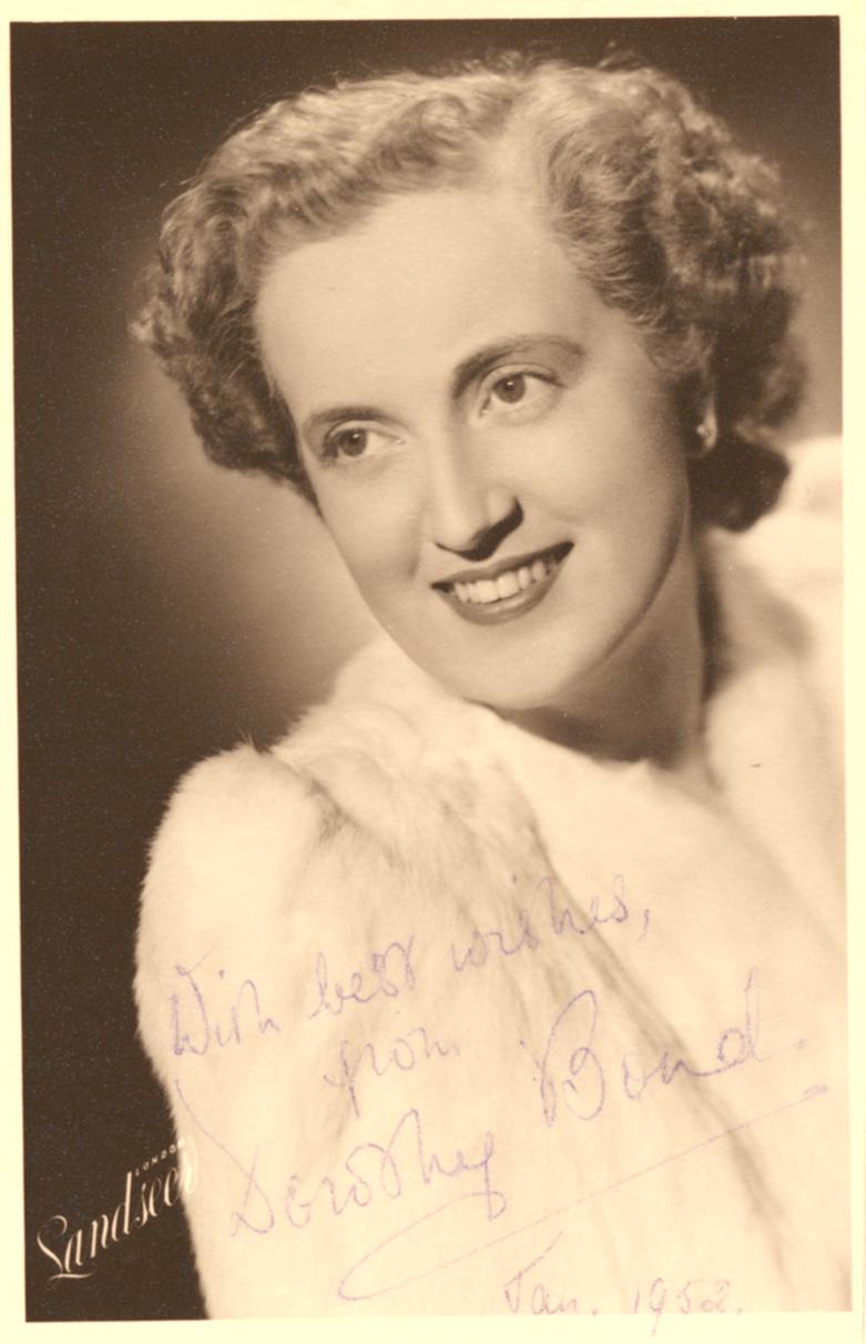 Dorothy Bond (1949-01-12 – 2014-07-27). Operatic sopranos