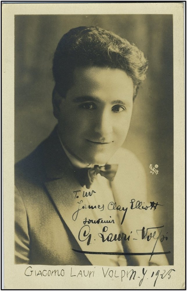 Giacomo Lauri-Volpi (1892-12-11 – 1979-03-17). Operatic tenors