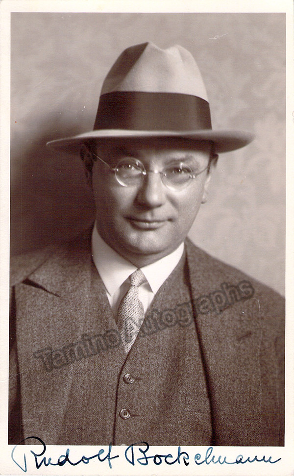 Rudolf Bockelmann (1892-04-02 – 1958-10-09). Operatic basses