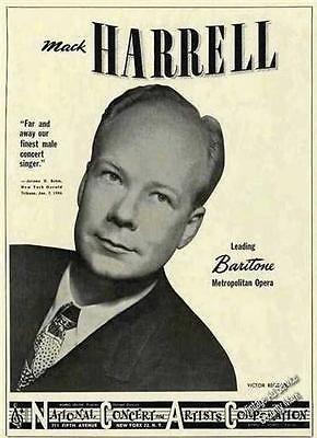 Mack Harrell (1909-10-08 – 1960-01-29). Operatic baritones