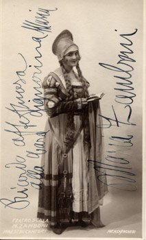 Maria Zamboni (1895-07-25 – 1976-03-25). Operatic sopranos