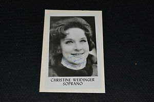Christine Weidinger . Operatic sopranos